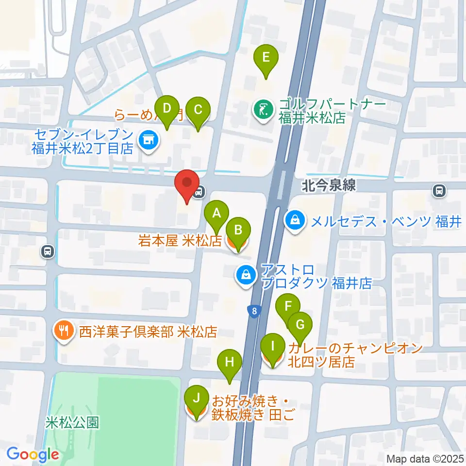 鳥山楽器周辺のファミレス・ファーストフード一覧地図