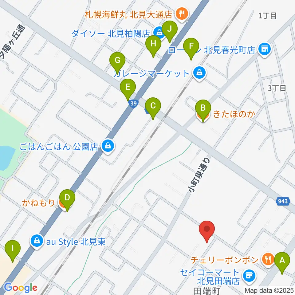 Yuary Guitars周辺のファミレス・ファーストフード一覧地図