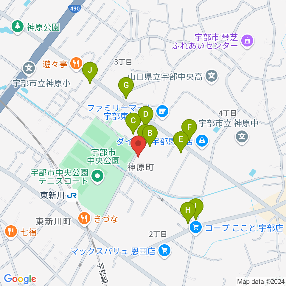 イトオ楽器店周辺のファミレス・ファーストフード一覧地図