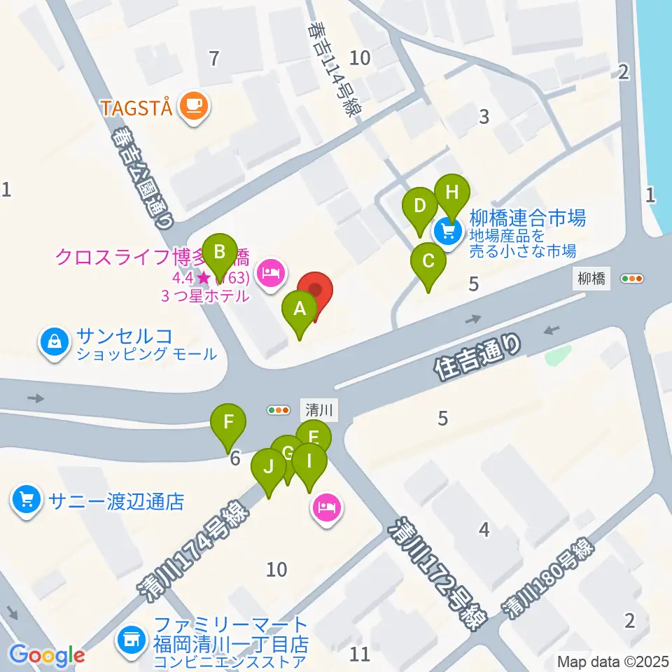 ファインギターズ周辺のファミレス・ファーストフード一覧地図