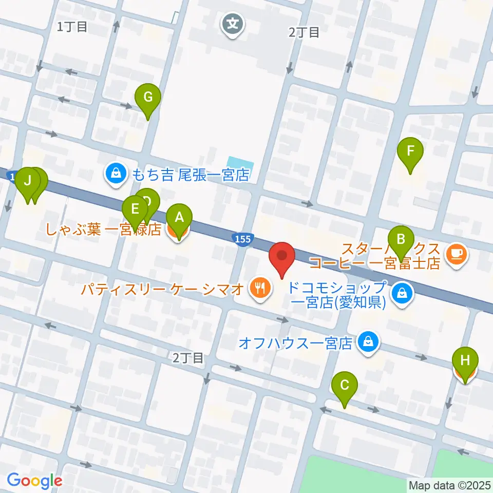 大森楽器周辺のファミレス・ファーストフード一覧地図