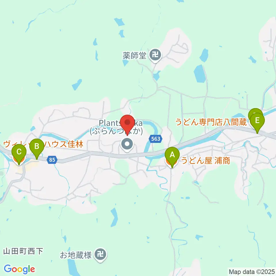 管楽器のメンテナンスショップHATADA周辺のファミレス・ファーストフード一覧地図