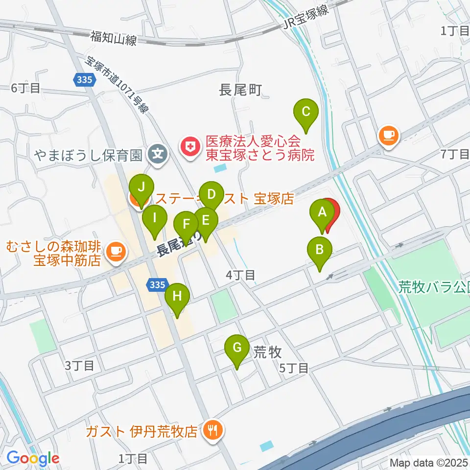 大阪芸術大学短期大学部メディア・芸術学科周辺のファミレス・ファーストフード一覧地図