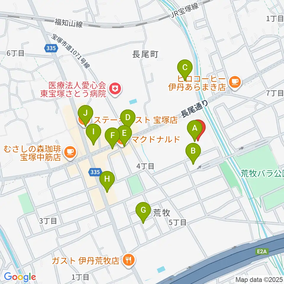 大阪芸術大学短期大学部メディア・芸術学科周辺のファミレス・ファーストフード一覧地図