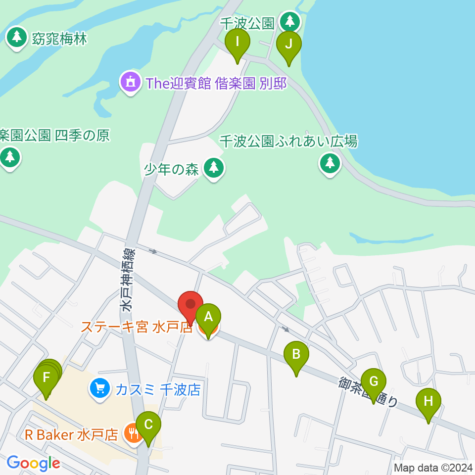 センバヤマスタジオ周辺のファミレス・ファーストフード一覧地図