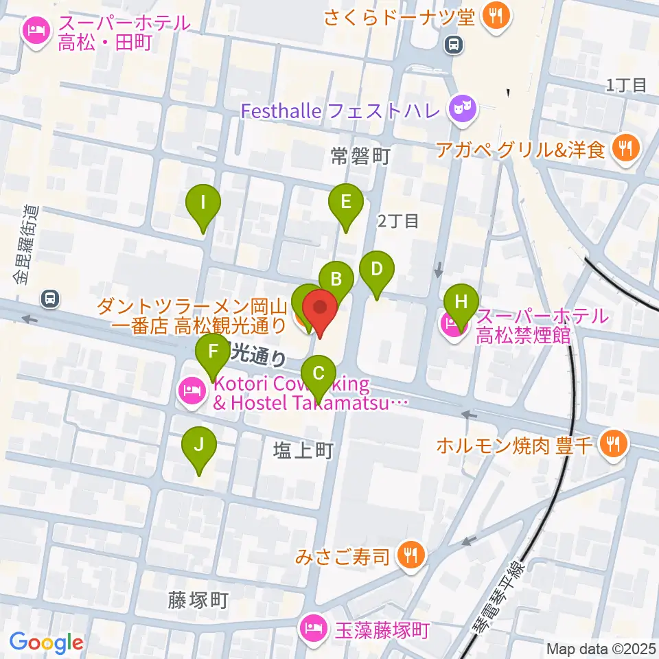 studio SUMUS周辺のファミレス・ファーストフード一覧地図