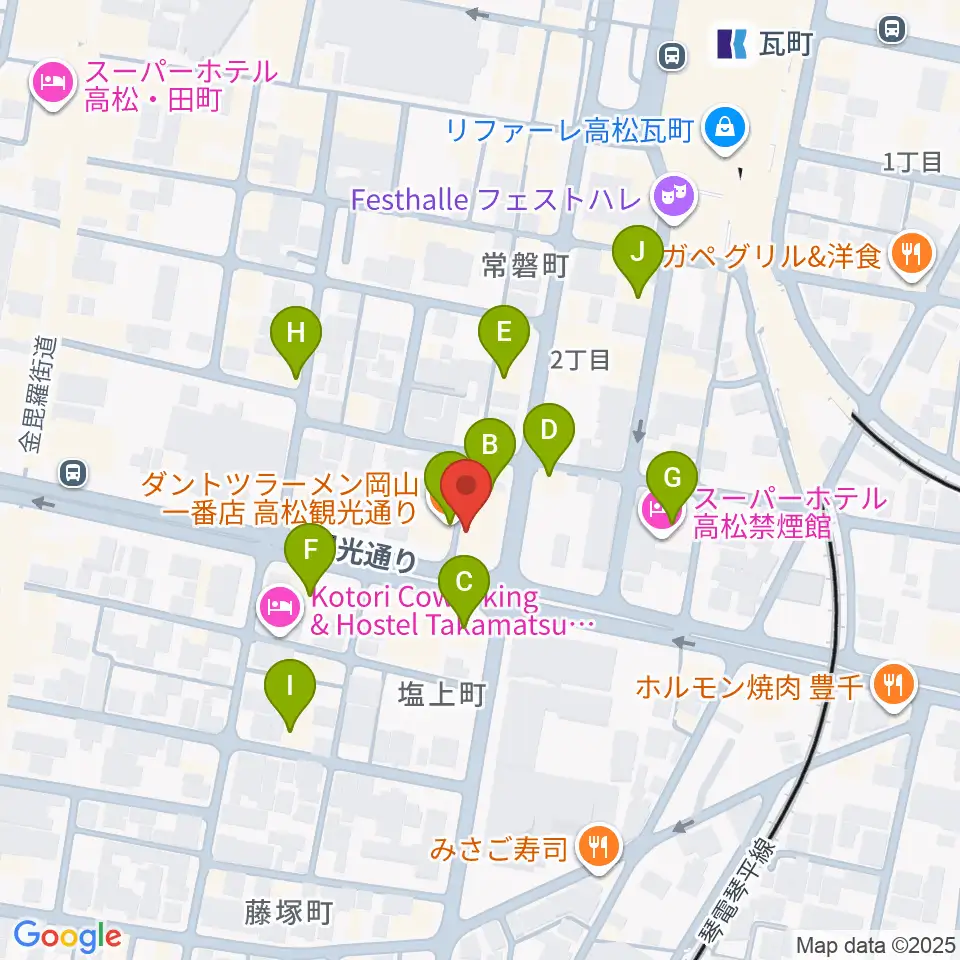 studio SUMUS周辺のファミレス・ファーストフード一覧地図