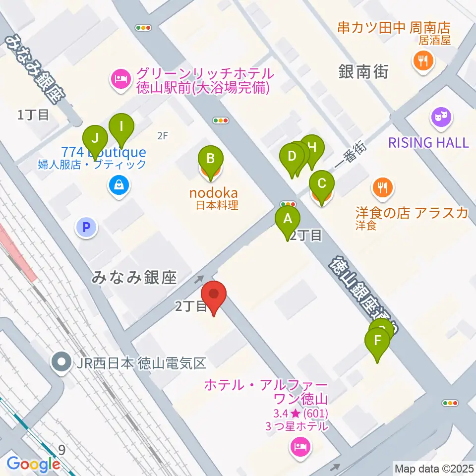 株式会社シンフォニー周辺のファミレス・ファーストフード一覧地図