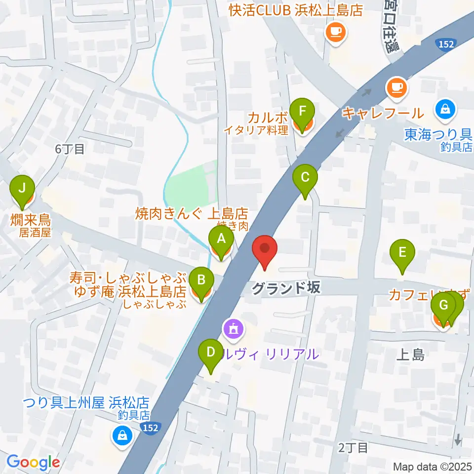 アオイ楽器店周辺のファミレス・ファーストフード一覧地図