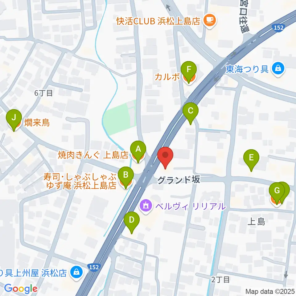 アオイ楽器店周辺のファミレス・ファーストフード一覧地図