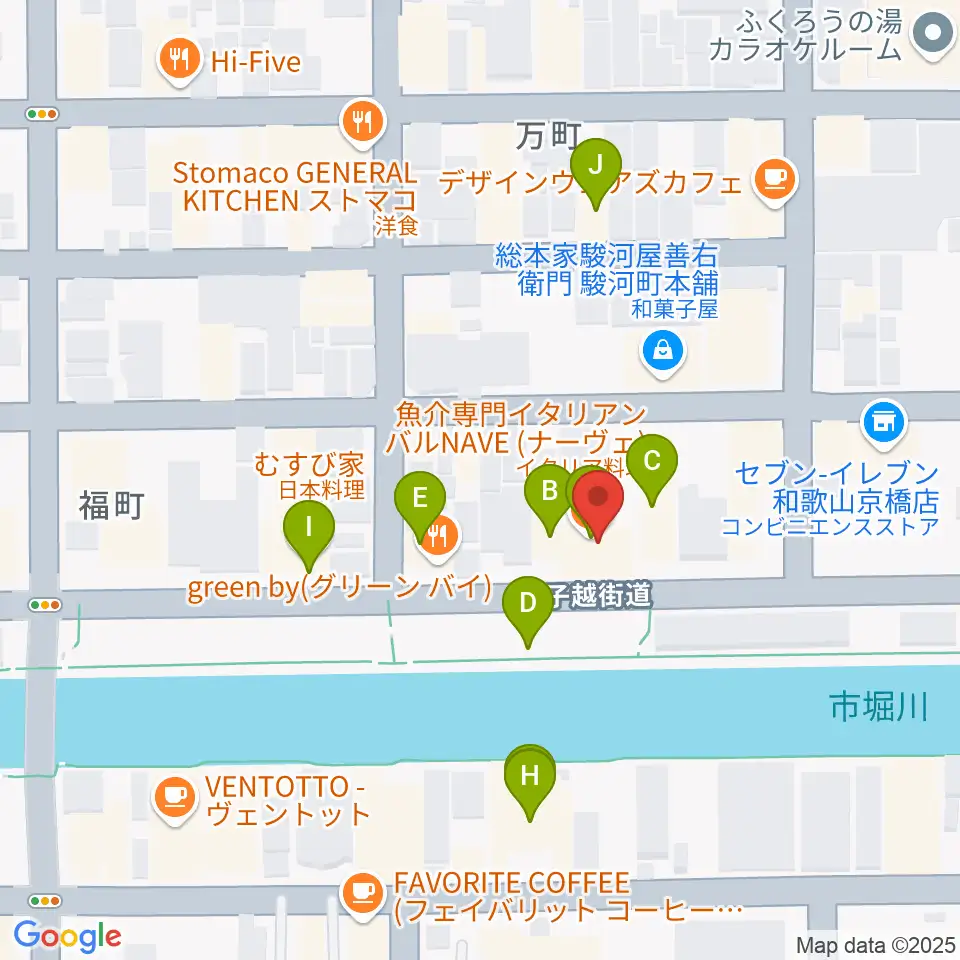 スタジオツインスターズ周辺のファミレス・ファーストフード一覧地図