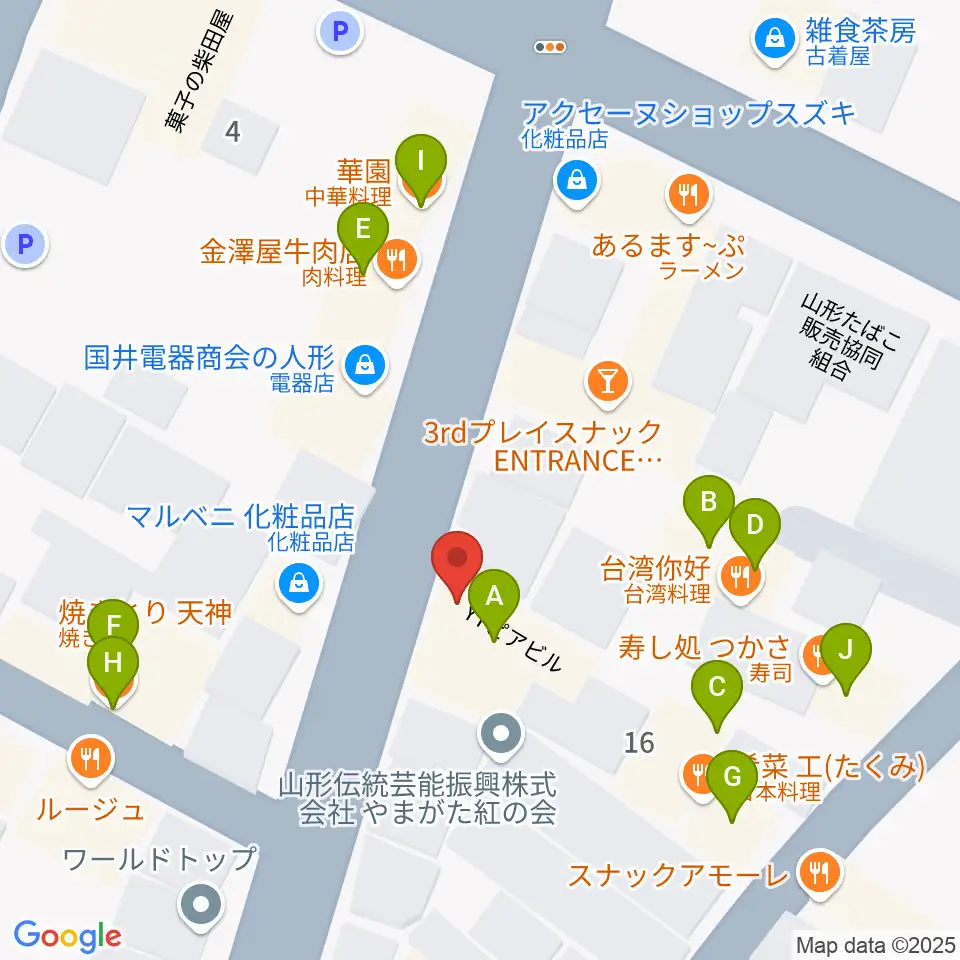 フランク ロイド ライト周辺のファミレス・ファーストフード一覧地図