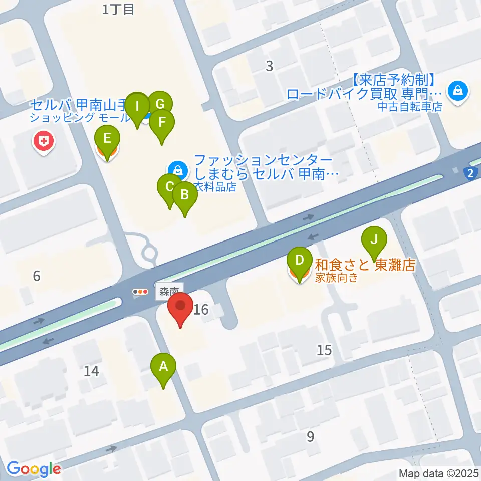 zing music周辺のファミレス・ファーストフード一覧地図