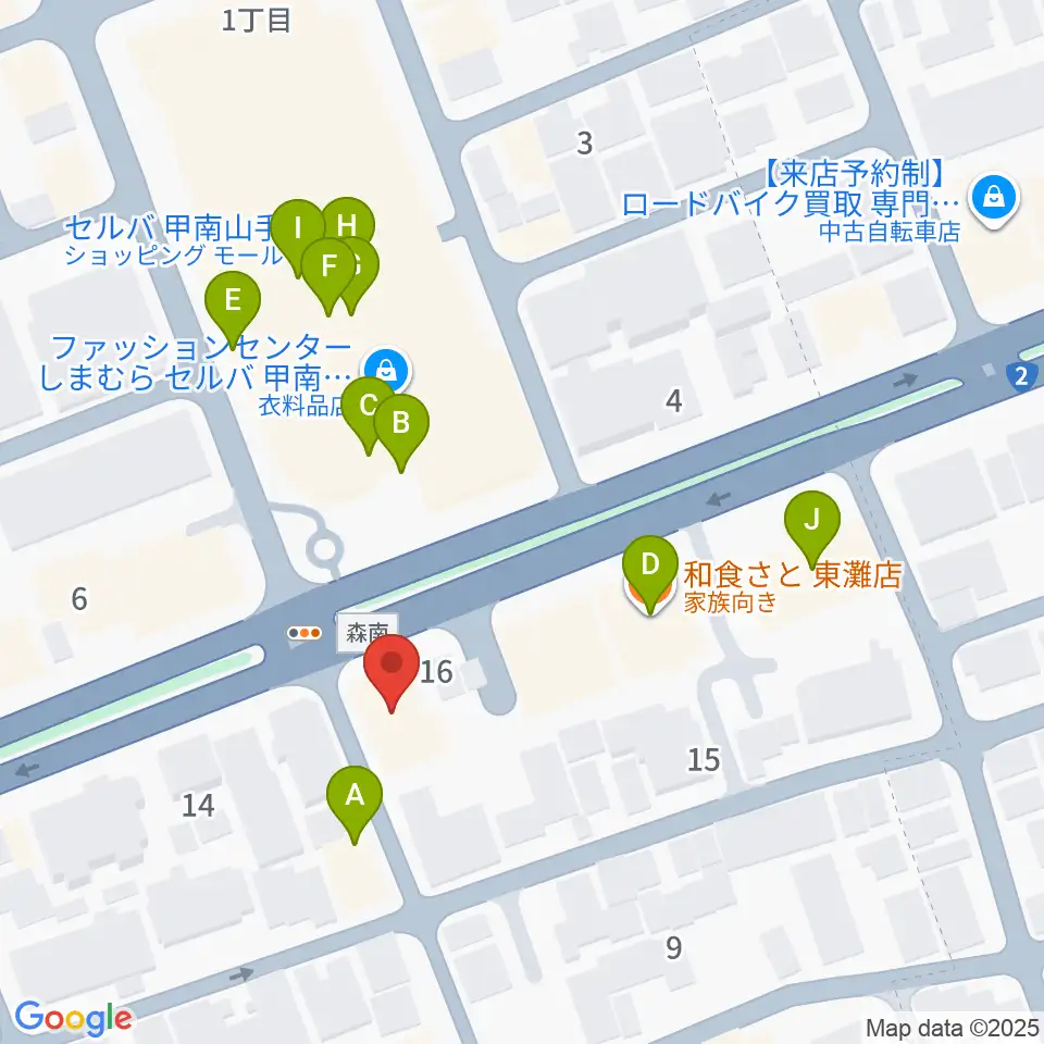 zing music周辺のファミレス・ファーストフード一覧地図