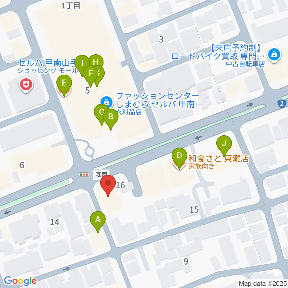 zing music周辺のファミレス・ファーストフード一覧地図