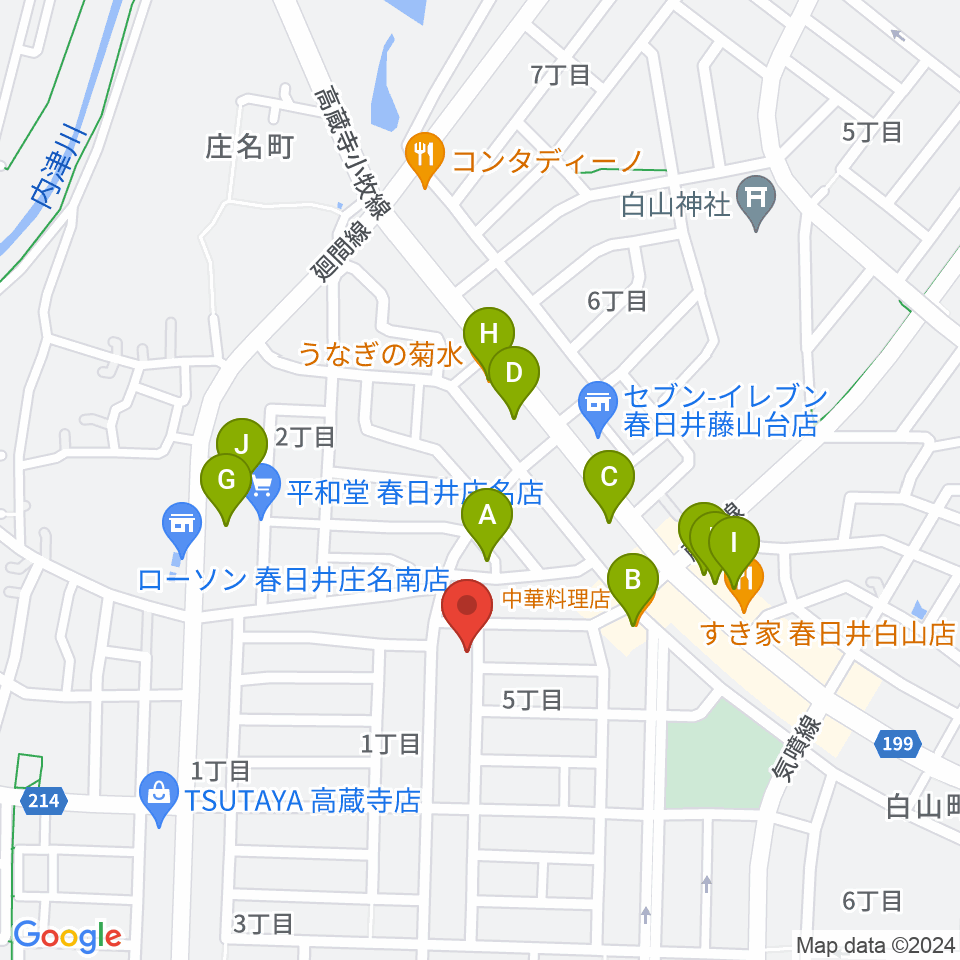 スタジオルシール周辺のファミレス・ファーストフード一覧地図