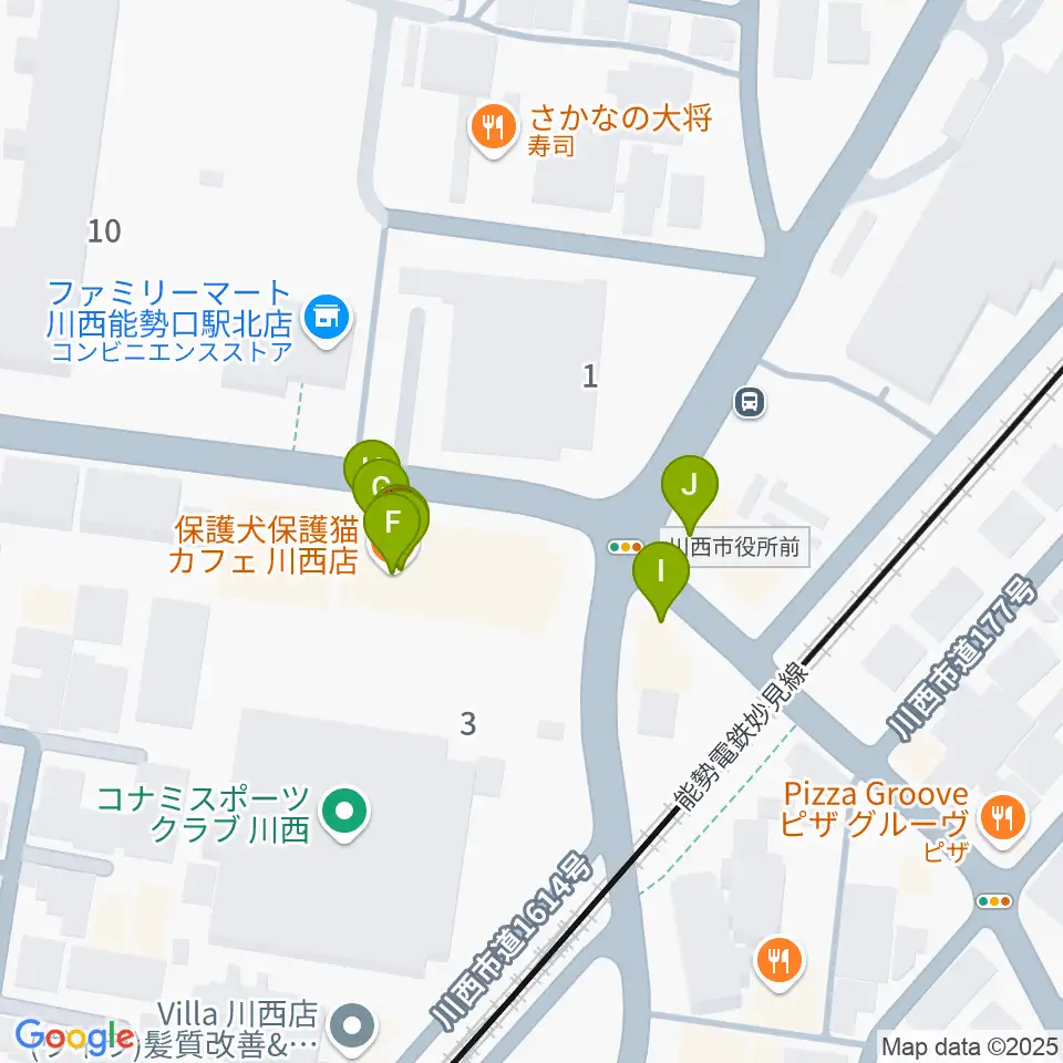 スタジオループ周辺のファミレス・ファーストフード一覧地図