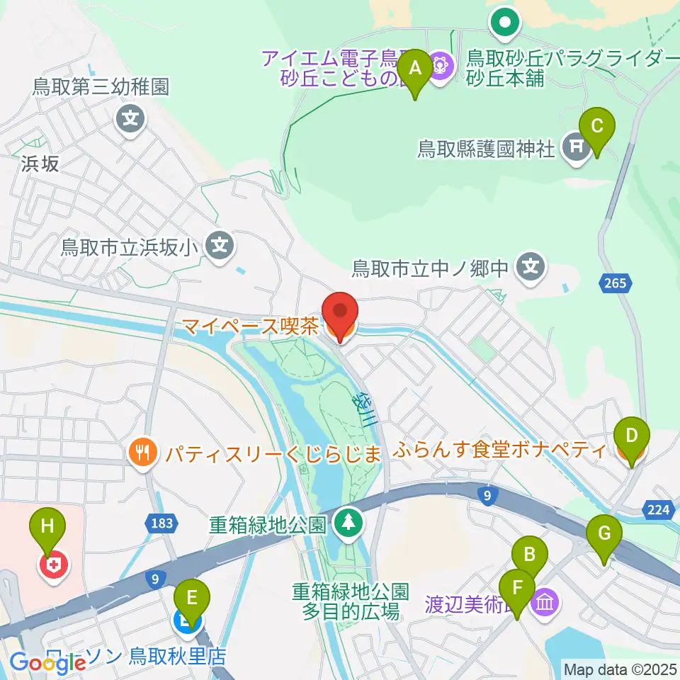 STUDIO MYPACE周辺のファミレス・ファーストフード一覧地図
