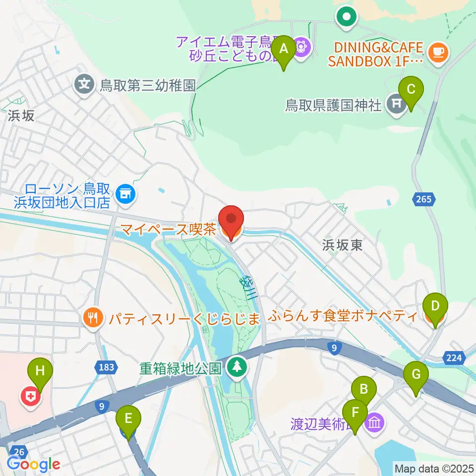 STUDIO MYPACE周辺のファミレス・ファーストフード一覧地図