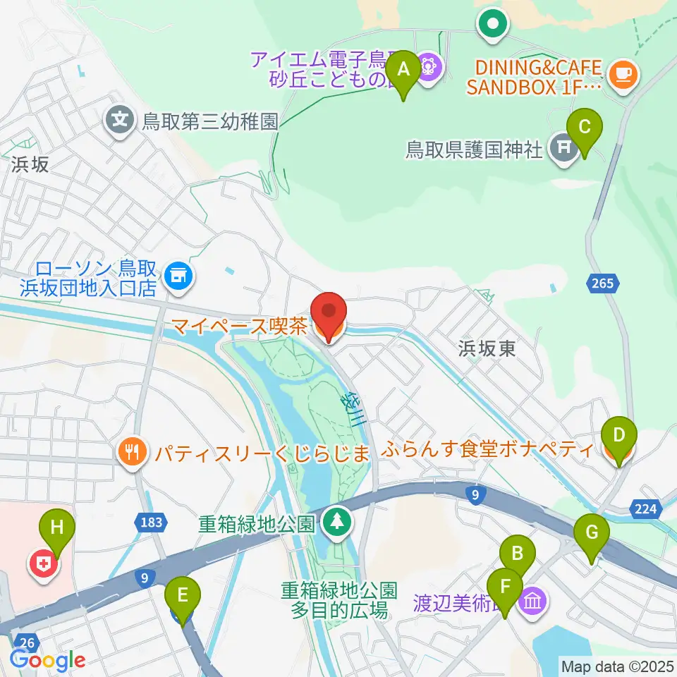 STUDIO MYPACE周辺のファミレス・ファーストフード一覧地図