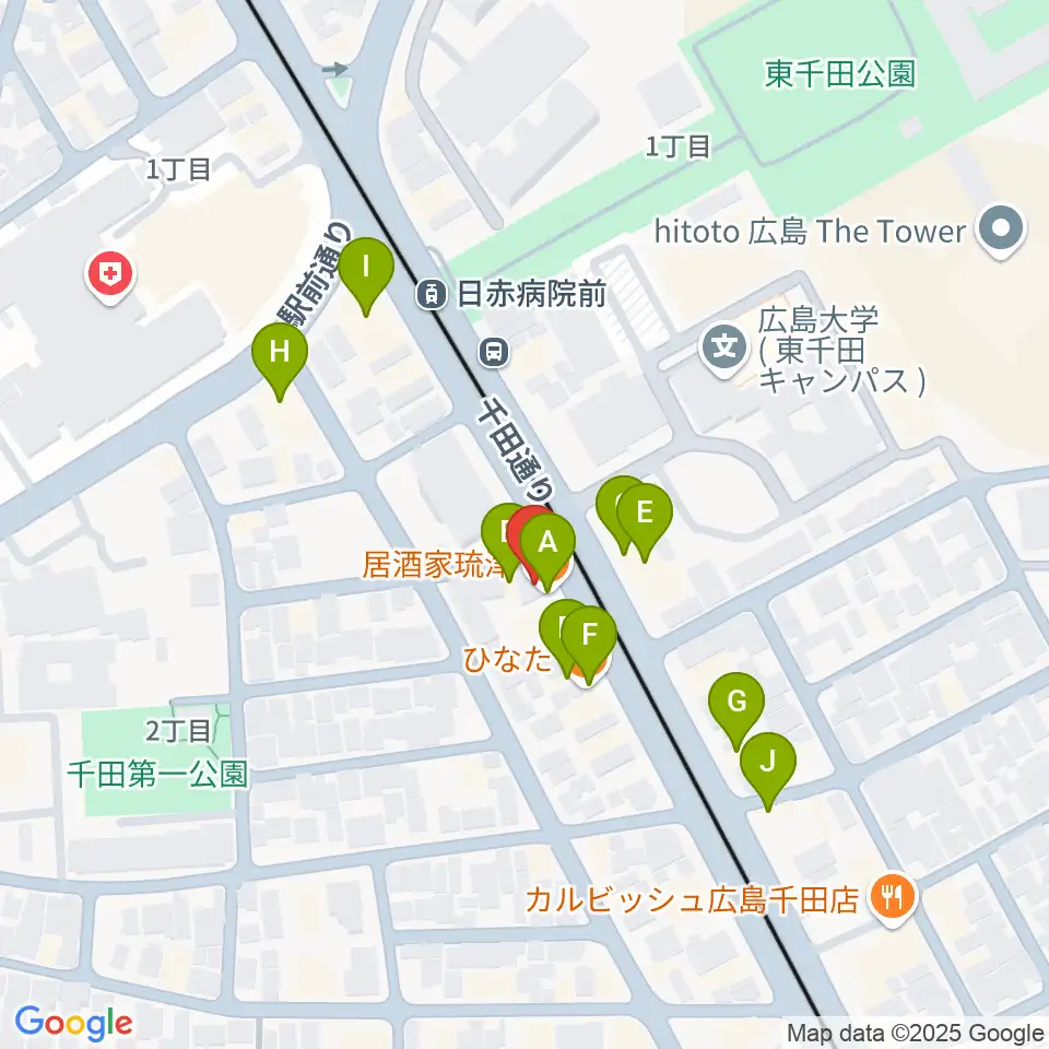 Studio 5150周辺のファミレス・ファーストフード一覧地図