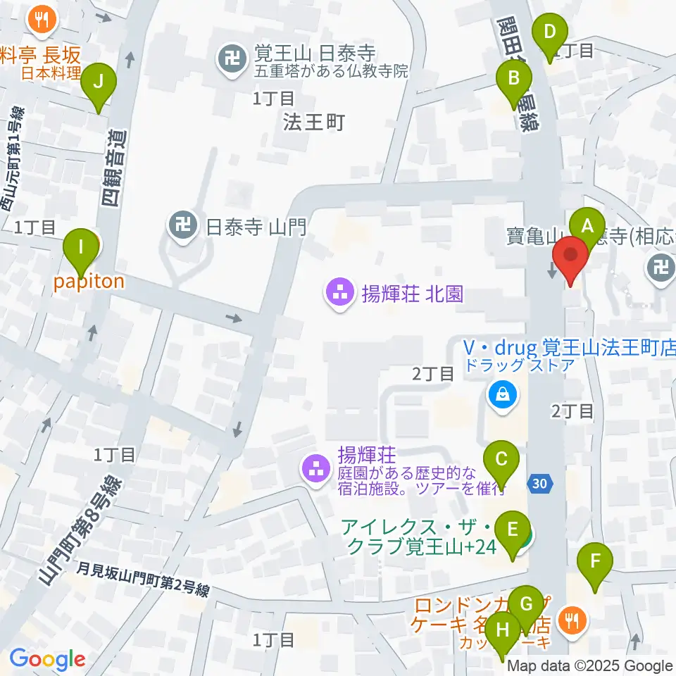 music studio blue周辺のファミレス・ファーストフード一覧地図