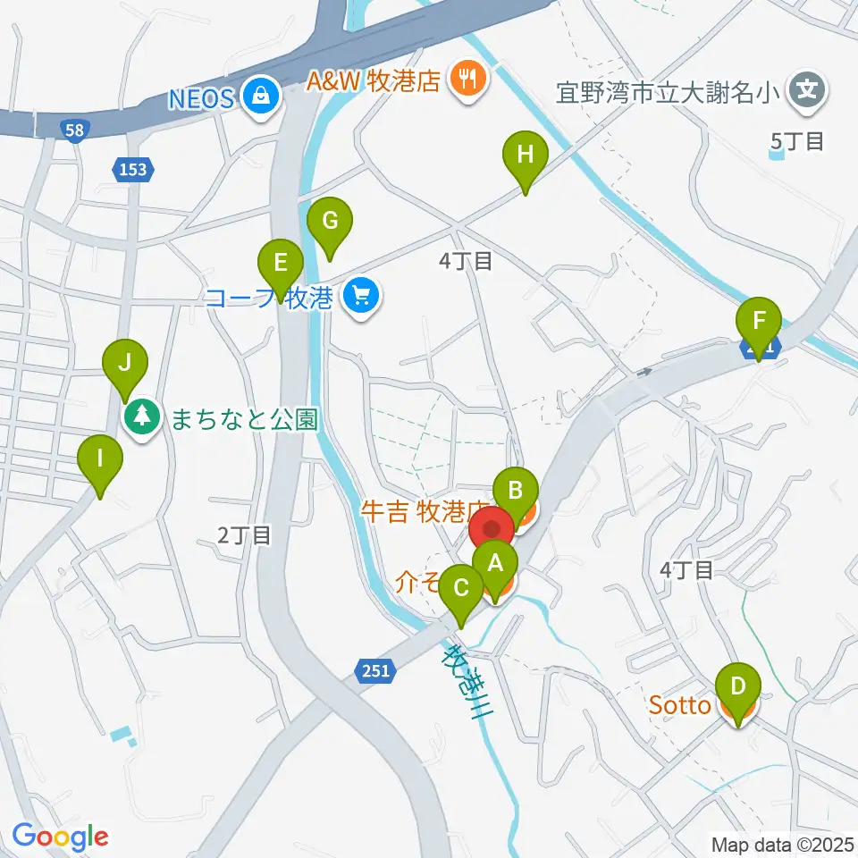 STUDIO FILL☆IN周辺のファミレス・ファーストフード一覧地図