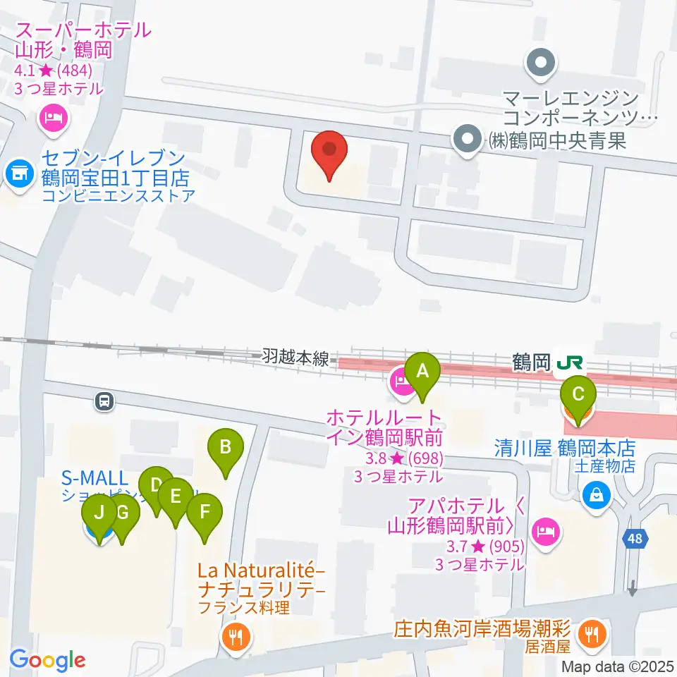 なんだ屋周辺のファミレス・ファーストフード一覧地図