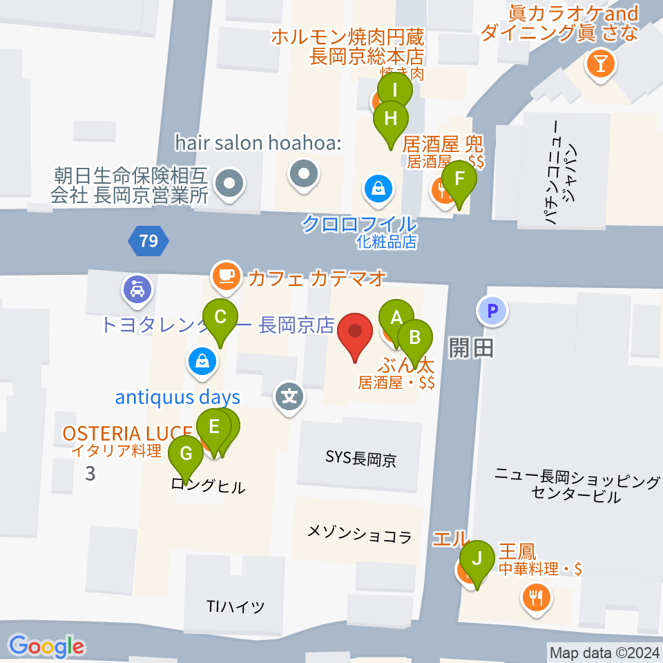 スタジオタルレック周辺のファミレス・ファーストフード一覧地図