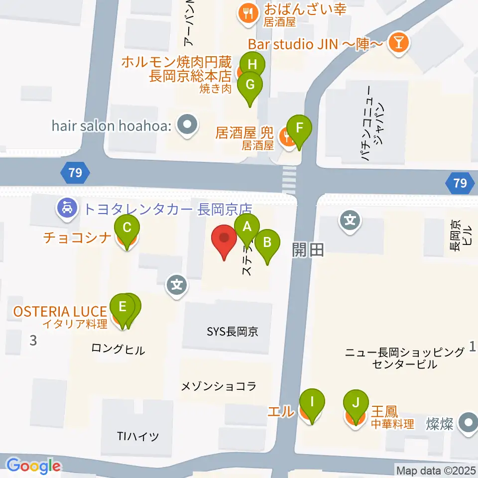 スタジオタルレック周辺のファミレス・ファーストフード一覧地図
