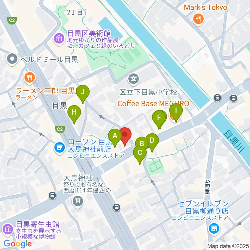インターセプター周辺のファミレス・ファーストフード一覧地図