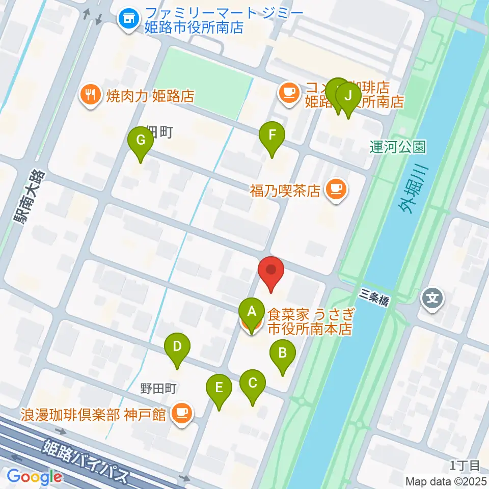 Beta Music 姫路南店周辺のファミレス・ファーストフード一覧地図