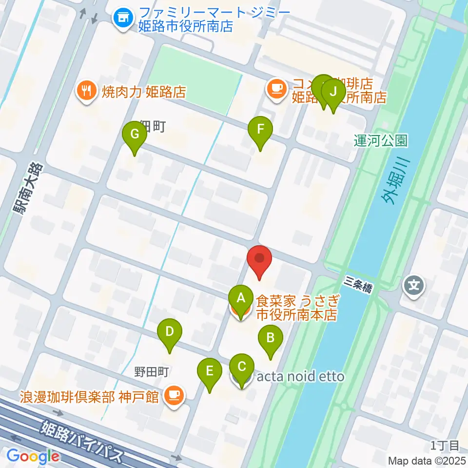 Beta Music 姫路南店周辺のファミレス・ファーストフード一覧地図