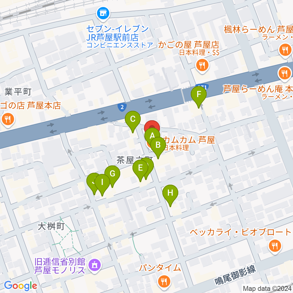 ステージ・アール周辺のファミレス・ファーストフード一覧地図