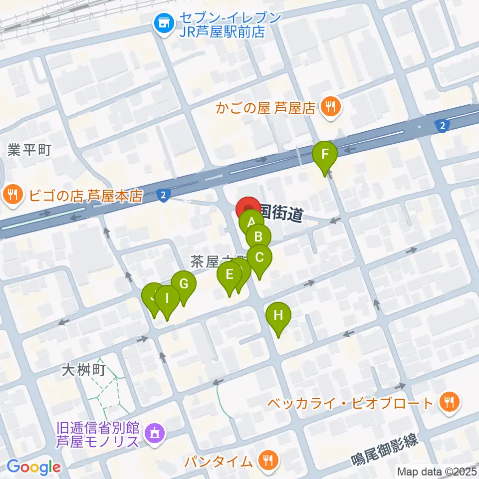 ステージ・アール周辺のファミレス・ファーストフード一覧地図