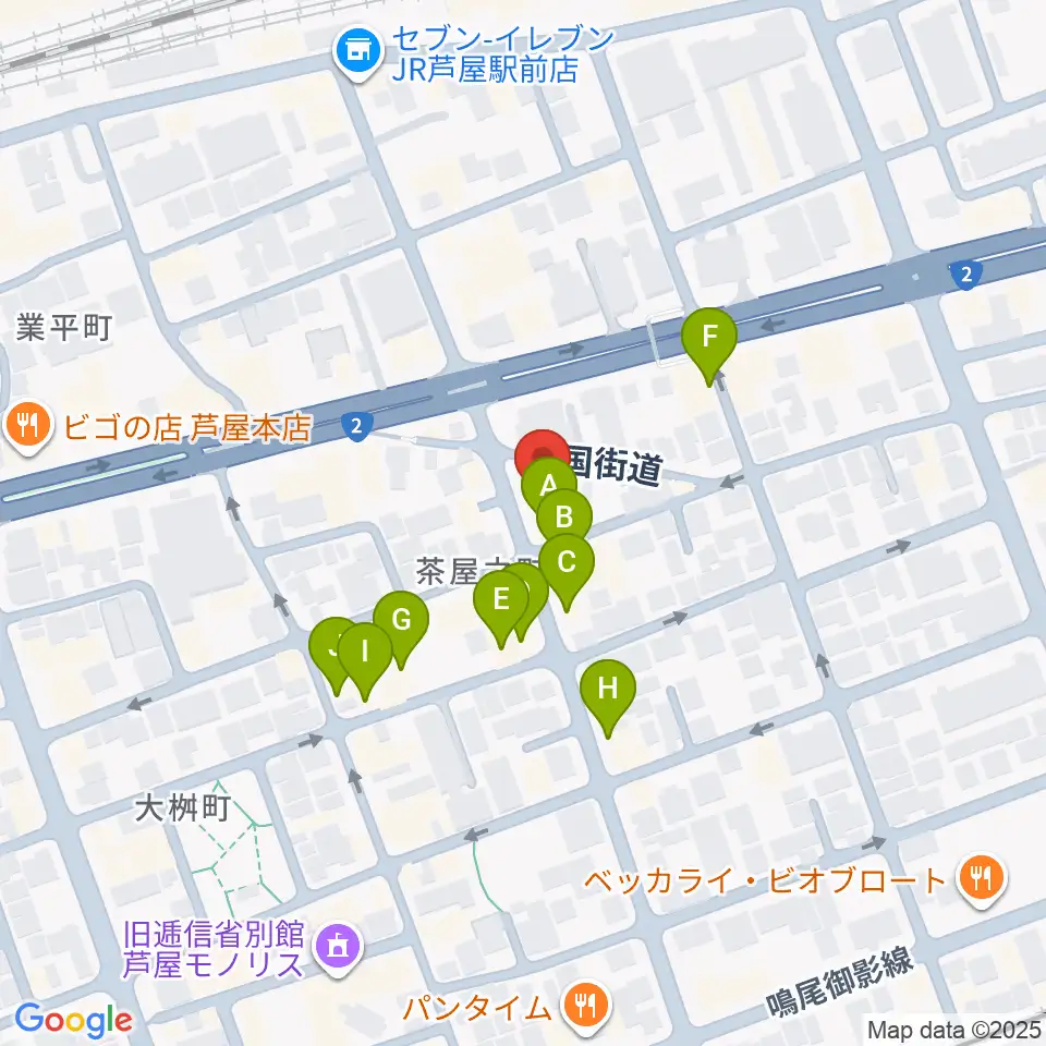 ステージ・アール周辺のファミレス・ファーストフード一覧地図