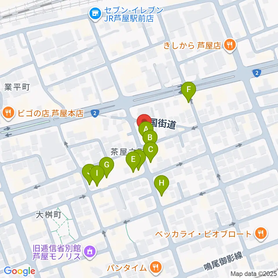 ステージ・アール周辺のファミレス・ファーストフード一覧地図