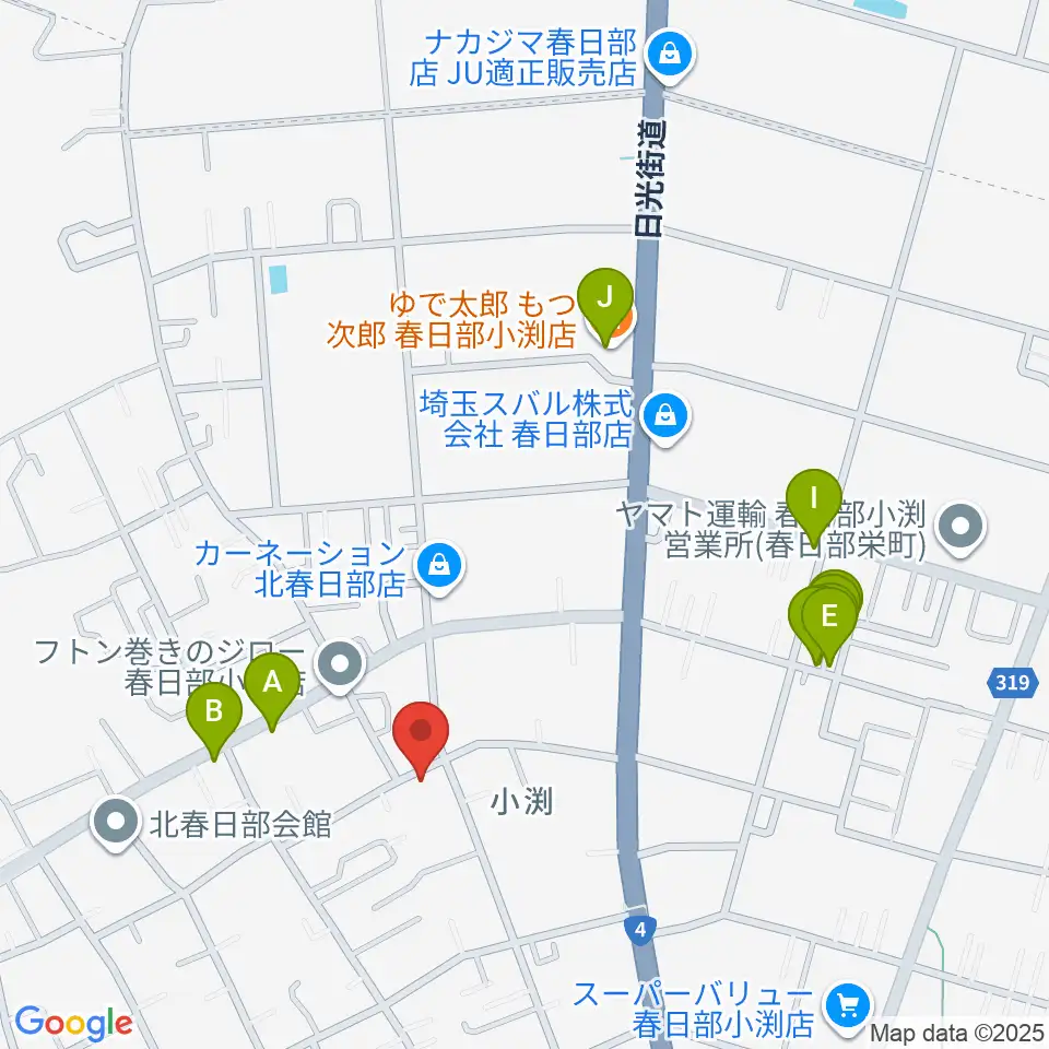 サトウ楽器周辺のファミレス・ファーストフード一覧地図