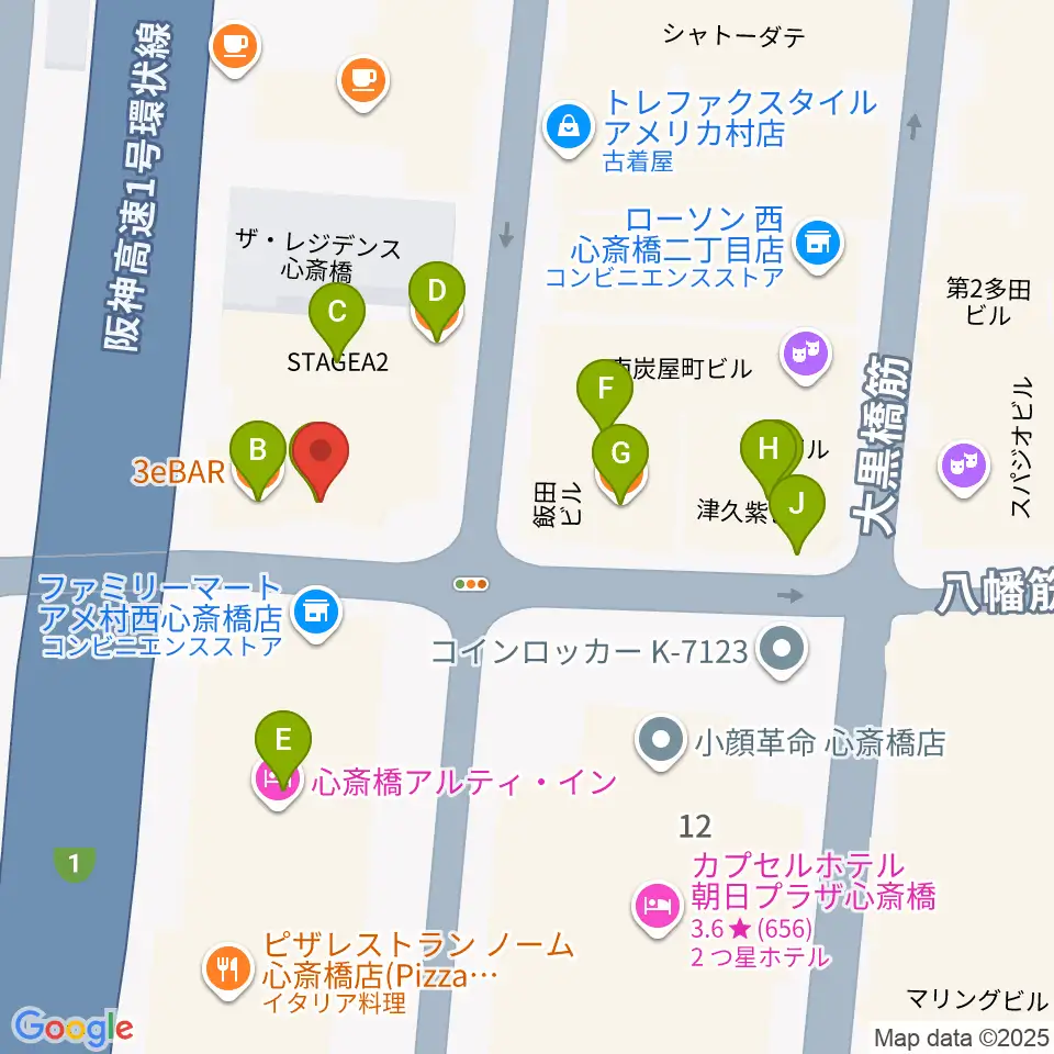 スタジオパズル周辺のファミレス・ファーストフード一覧地図
