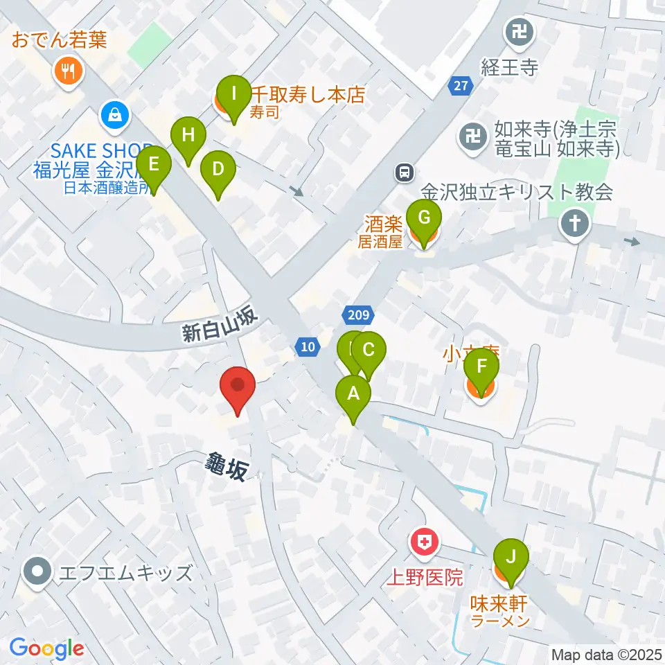 アマルナミュージックスタジオ周辺のファミレス・ファーストフード一覧地図