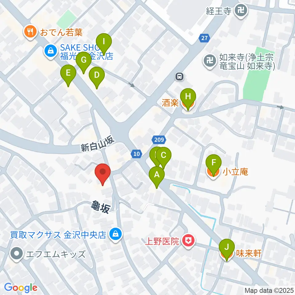 アマルナミュージックスタジオ周辺のファミレス・ファーストフード一覧地図