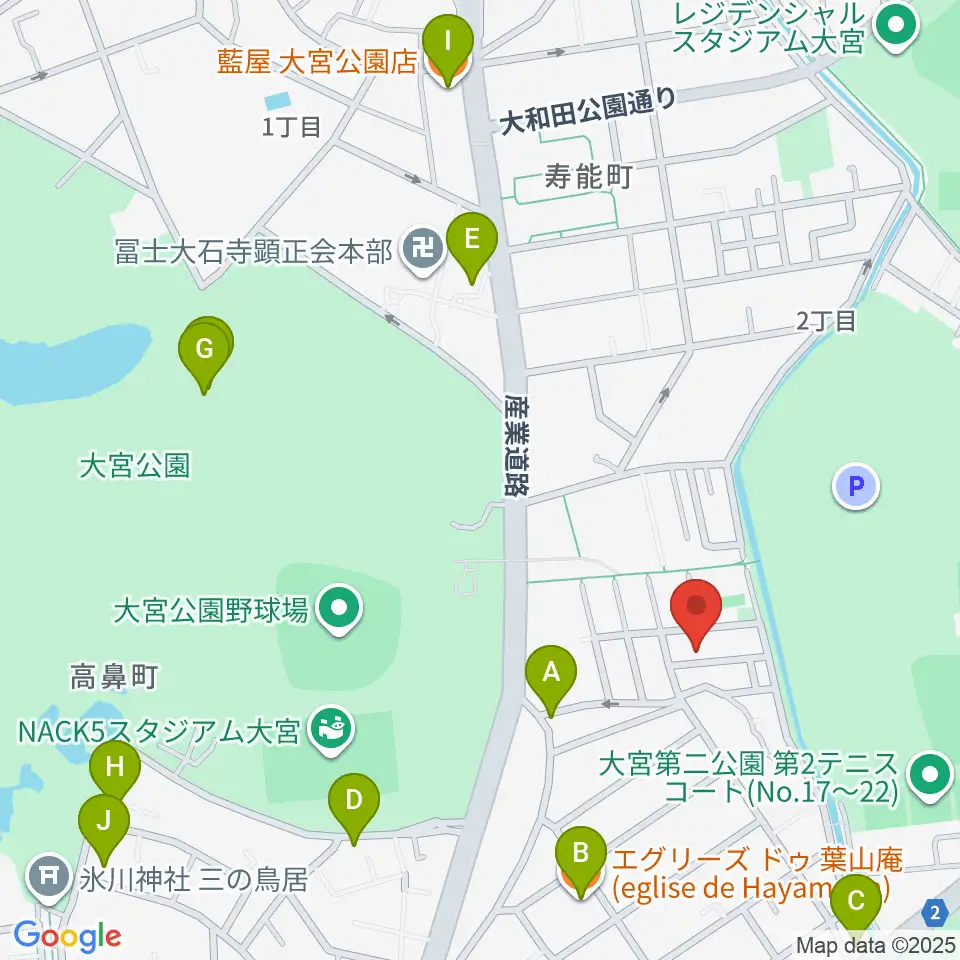 三村音楽教室周辺のファミレス・ファーストフード一覧地図