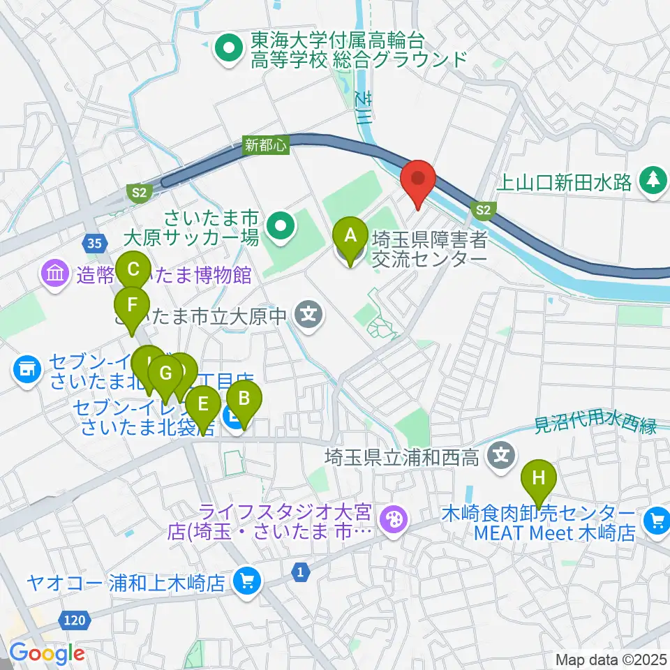 リトミック音楽教室カシュカシュ周辺のファミレス・ファーストフード一覧地図