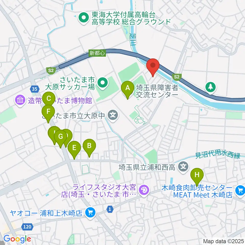 リトミック音楽教室カシュカシュ周辺のファミレス・ファーストフード一覧地図
