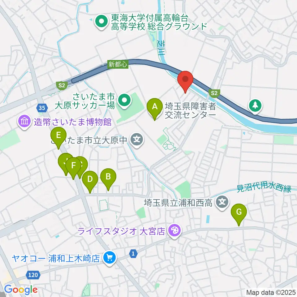 リトミック音楽教室カシュカシュ周辺のファミレス・ファーストフード一覧地図