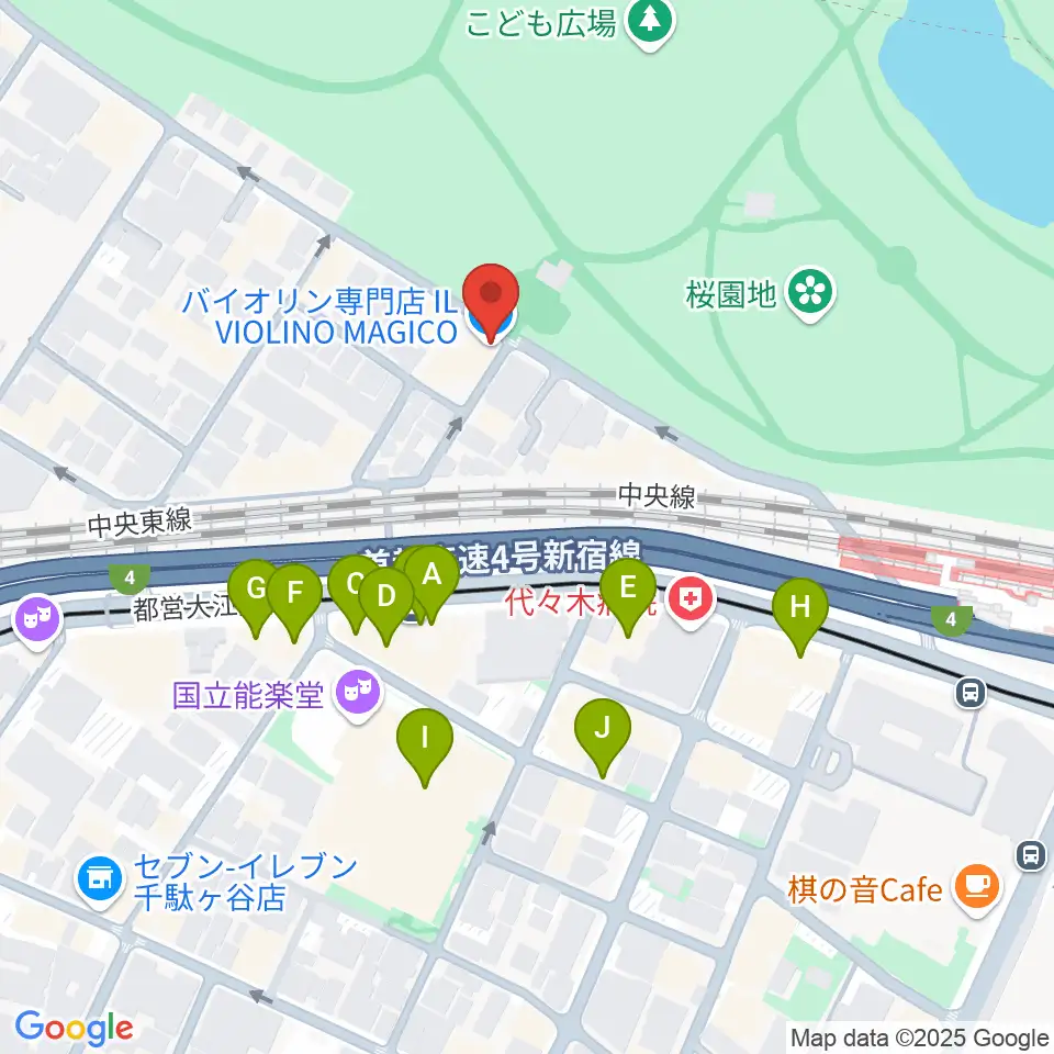 イル・ヴィオリーノ・マジコ周辺のファミレス・ファーストフード一覧地図