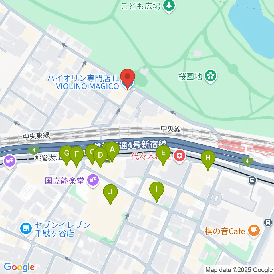 イル・ヴィオリーノ・マジコ周辺のファミレス・ファーストフード一覧地図