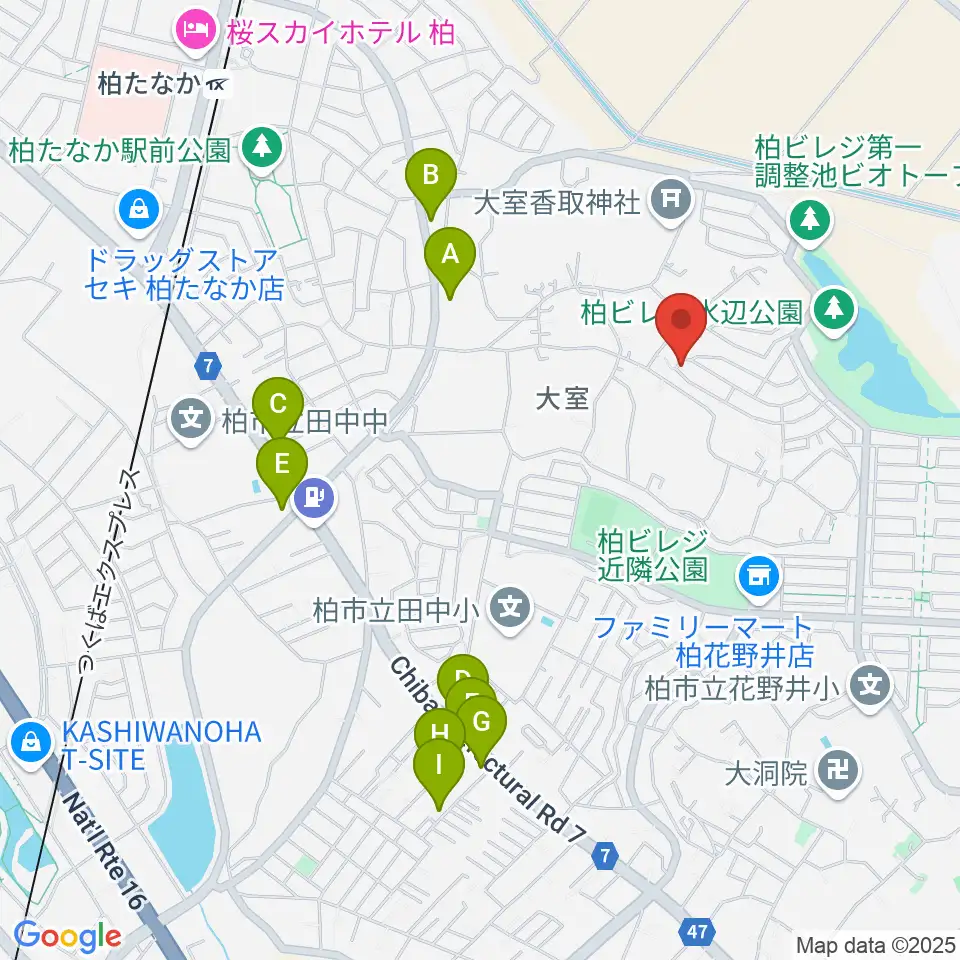 日本芸術育成学院 NANA周辺のファミレス・ファーストフード一覧地図
