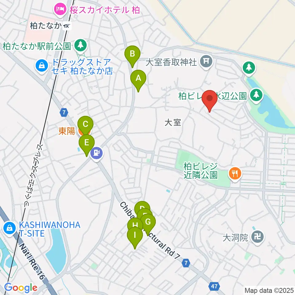 日本芸術育成学院 NANA周辺のファミレス・ファーストフード一覧地図