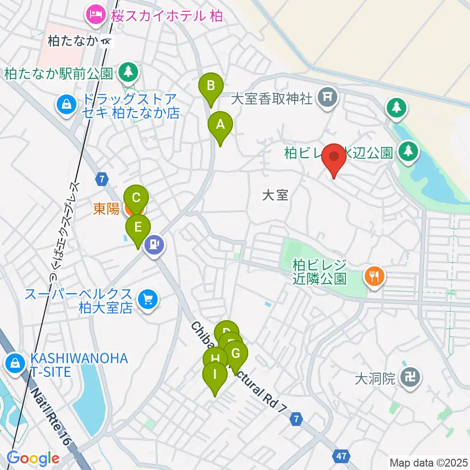 日本芸術育成学院 NANA周辺のファミレス・ファーストフード一覧地図